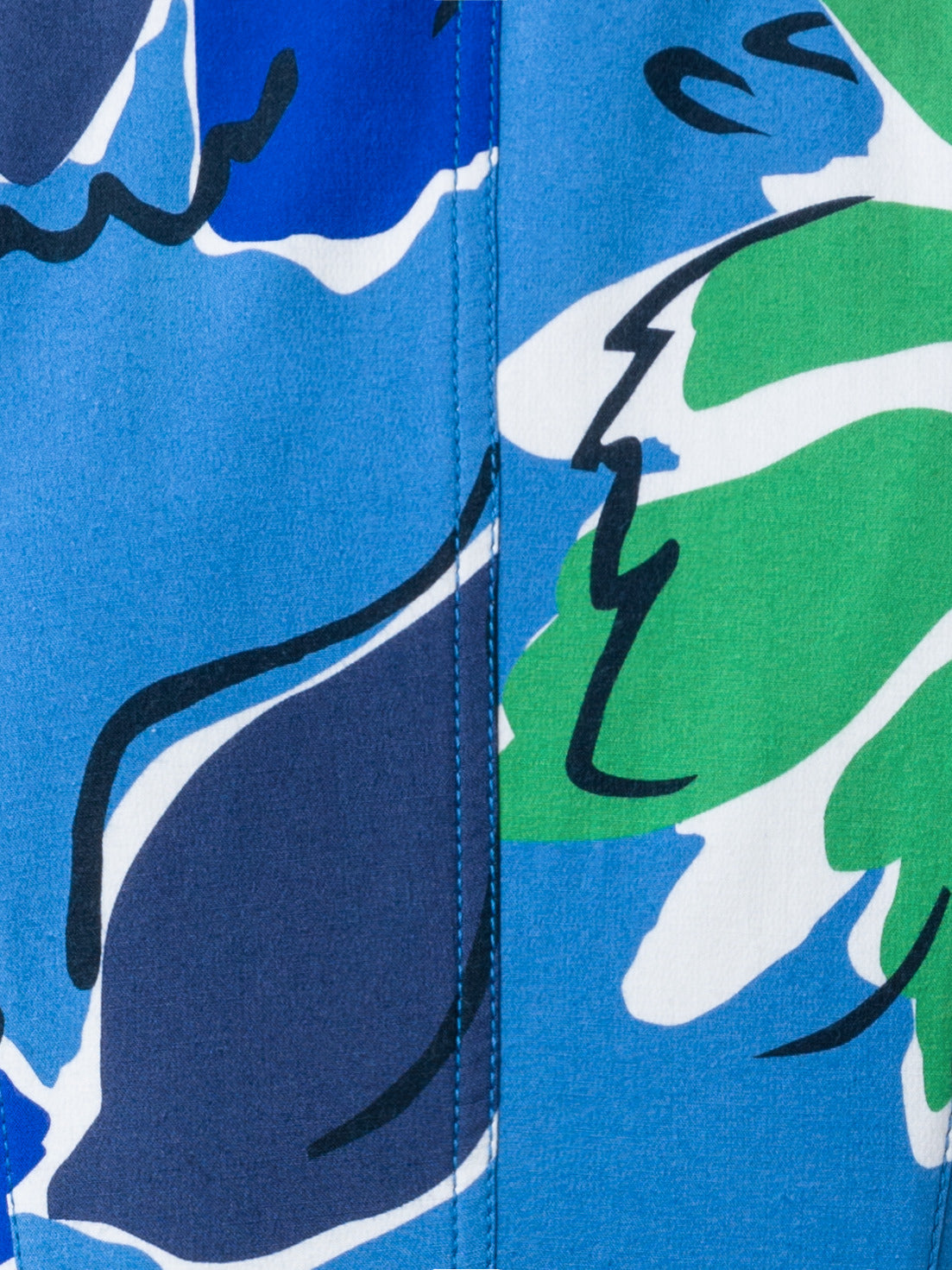Midi Dress with Sketched Abraham Flower Print