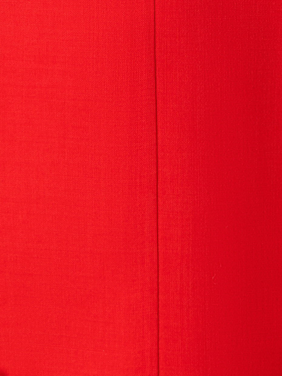 Sleeveless Wool Double-Face V-Neck Sheath Dress