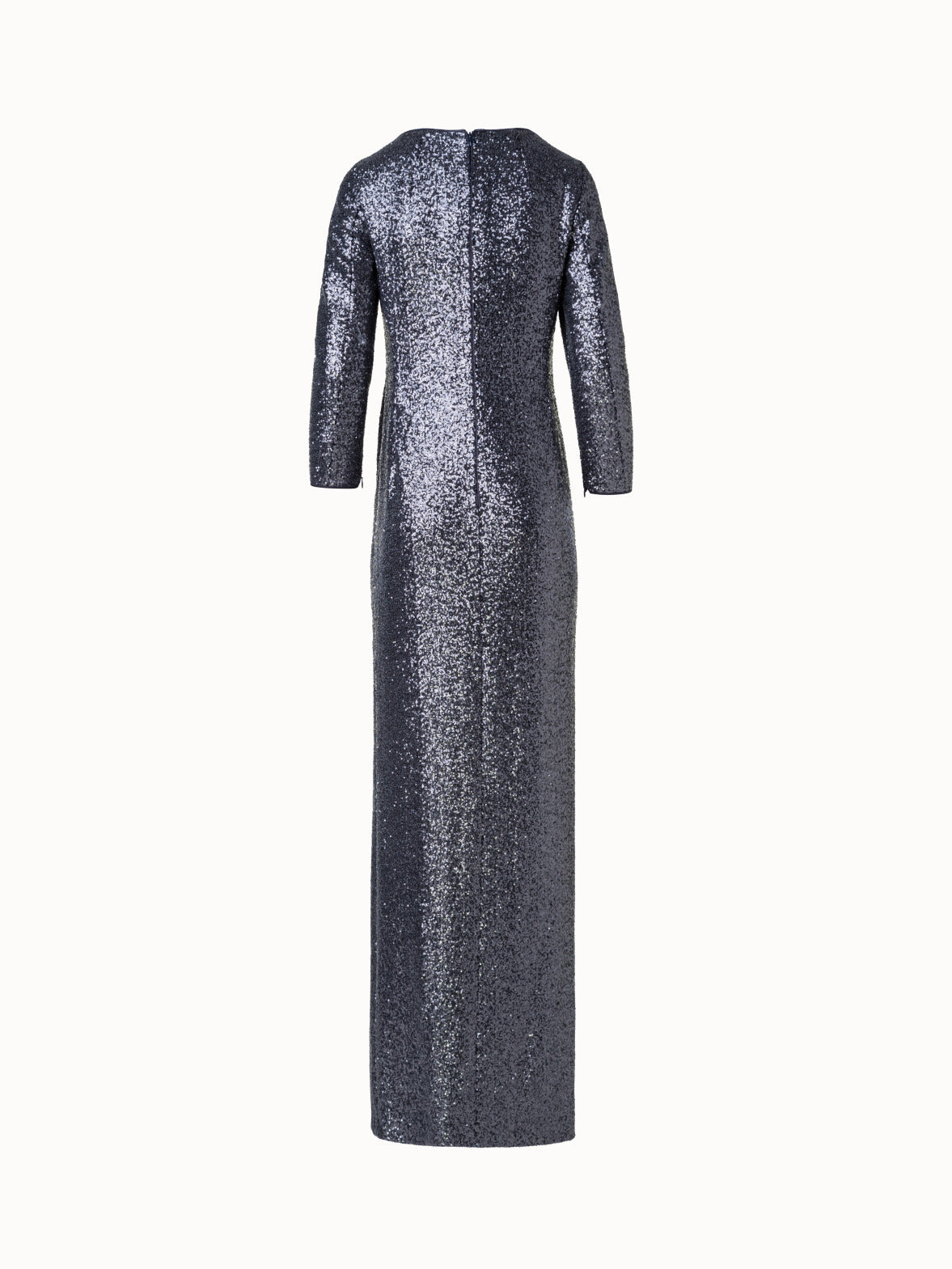 Sequins Jersey Evening Gown with Long Sleeves