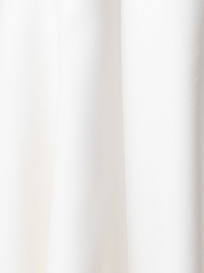 Trench Dress - A-Line Midi Dress in Cotton Double-Face with Zip-Cut-Out