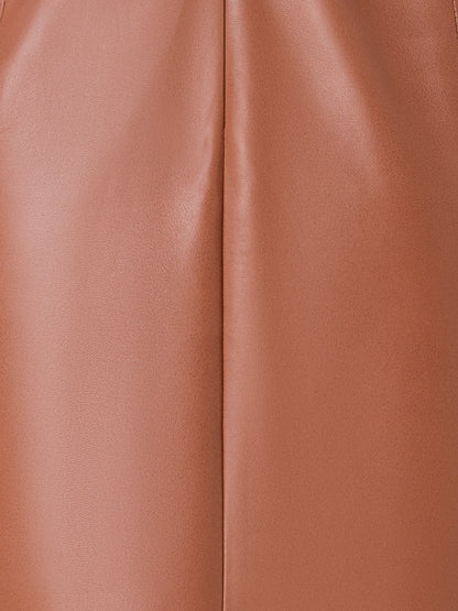 Sleeveless Leather Sheath Dress