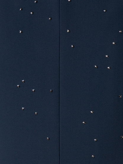 Long Silk Evening Gown with Swarovski Stars