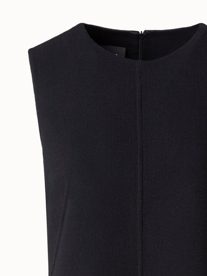 Short Sheath Dress in Wool Cr¨ºpe Double-Face