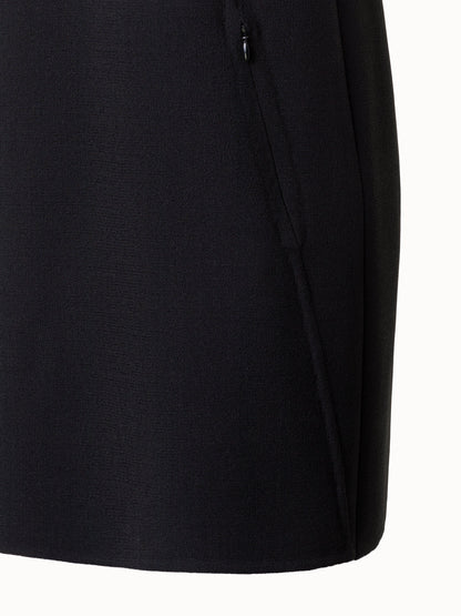 Short Sheath Dress in Wool Cr¨ºpe Double-Face