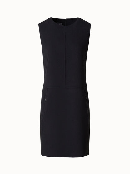 Short Sheath Dress in Wool Cr¨ºpe Double-Face