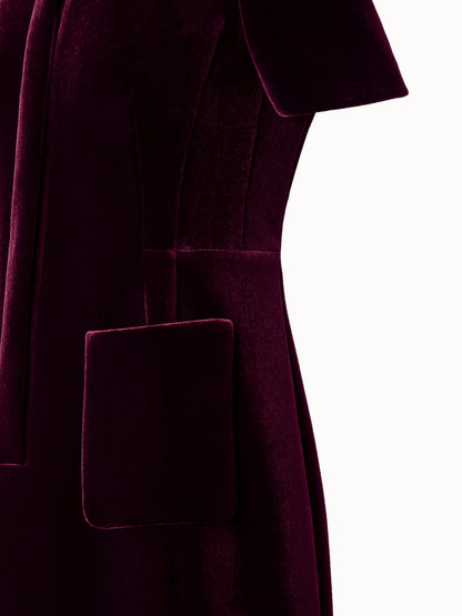 Velvet Neoprene Short Dress