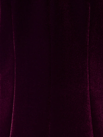 Velvet Neoprene Short Dress