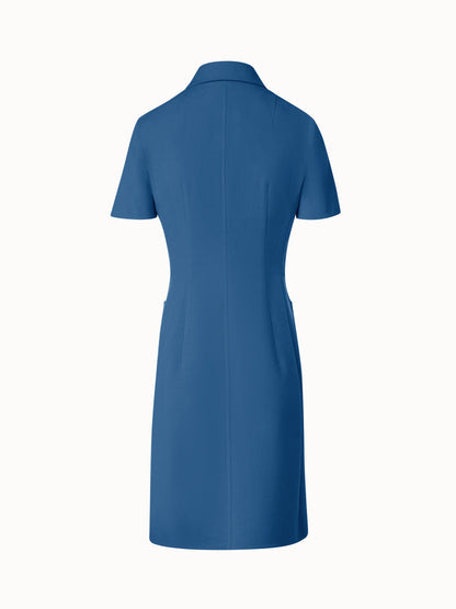 Polo Dress in Cotton Silk Double-Face