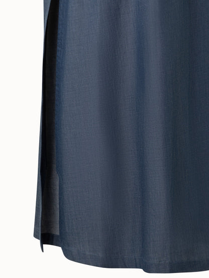 Long Shirt Dress in Sea Island Cotton