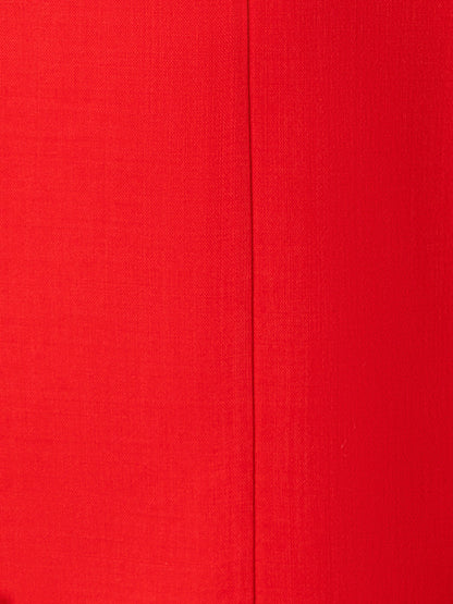 Sleeveless Wool Double-Face V-Neck Sheath Dress