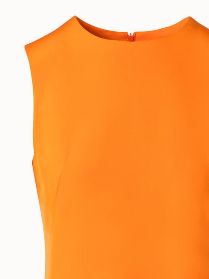 Long Sleeveless Silk Evening Dress with Slit