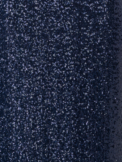 Jersey Sequins V-Neck Gown
