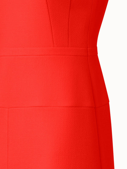 A-Line Wool Cr¨ºpe Double-Face Sheath Dress