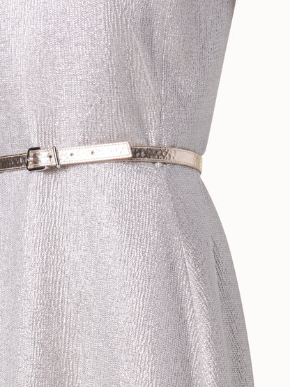 Wool Silk Lurex Midi Dress